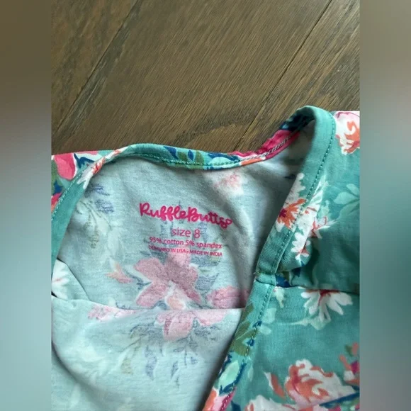 Ruffle Butts Twirl Dress Fancy Me Floral girls size 8 spring summer flowers bow - Picture 10 of 14